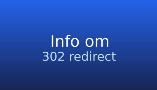Informationskort om 302 redirect: midlertidig viderestilling til en anden webadresse