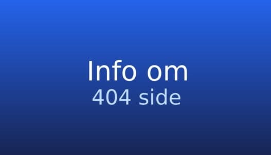 Informationskort med termen 404 side og kort definition af fejlside