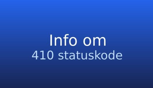 Gråt informationskort om 410 statuskode: permanent fjernet URL