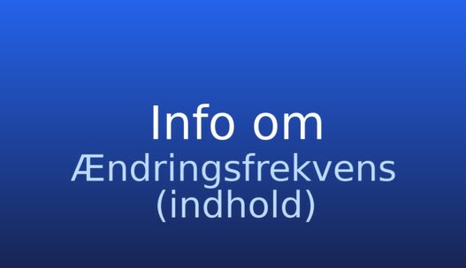 Gråt informationskort med begrebet ændringsfrekvens for indhold