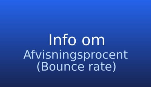 Informationskort med termen afvisningsprocent og forklaring
