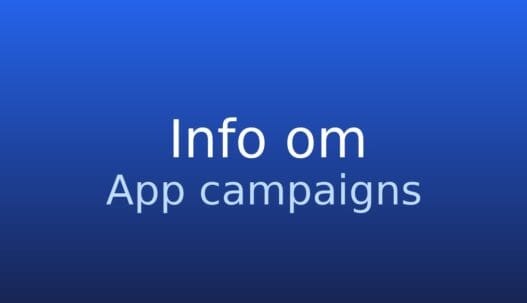 Informationskort om app campaigns i Google Ads til promovering af mobilapps