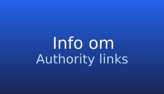 Informationskort med begrebet authority links og kort forklaring i gråt design