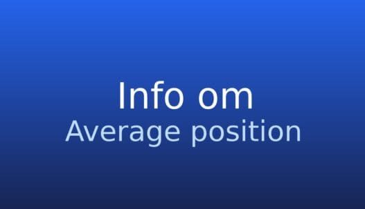 Informationskort med ordbogstermen average position og kort definition