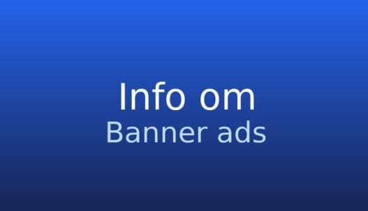Informationskort med begrebet bannerannoncer og kort forklaring på digital annoncering