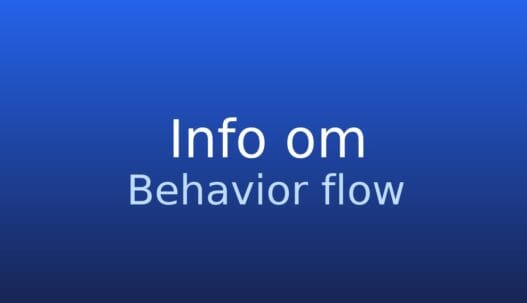 Informationskort om behavior flow: visualisering af brugernes typiske stier på et website eller i en app