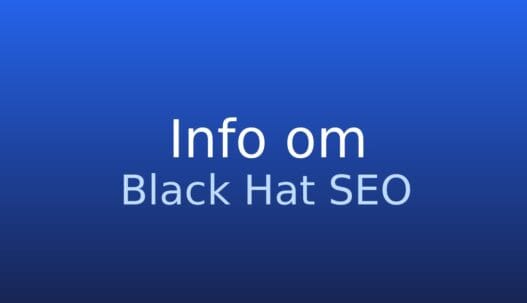 Informationskort med termen Black Hat SEO og kort definition