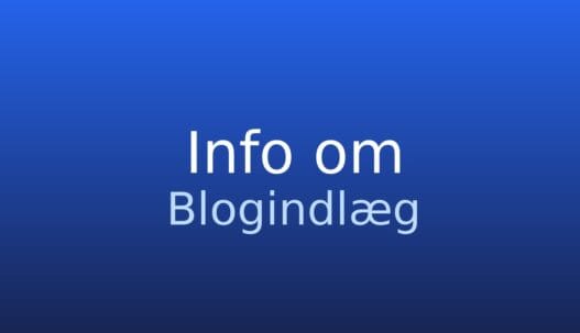 Gråt informationskort med teksten blogindlæg og kort forklaring af begrebet