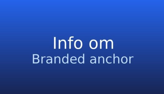 Branded anchor: ankertekst med brand-, firmanavn eller domænenavn i et link