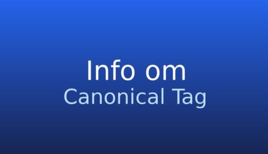 Gråt informationskort om canonical tag og valg af foretrukken URL