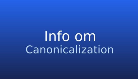 Informationskort om canonicalization i SEO: valg af foretrukken URL ved lignende indhold