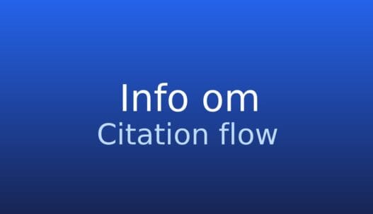 Gråt informationskort med ordbogstermen citation flow og kort definition
