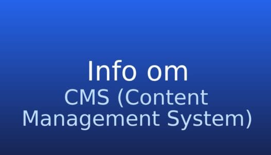 Gråt informationskort med termen CMS og forklaring af system til indholdsstyring