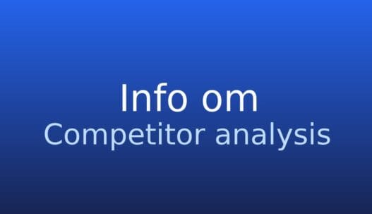 Neutralt gråt informationskort med termen konkurrentsanalyse og kort definition