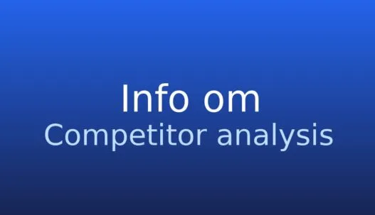 Neutralt gråt informationskort med termen konkurrentsanalyse og kort definition