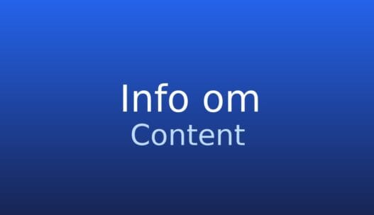 Kort definition af content som indhold i digital og analog form Informationskort med ordet content og en kort forklaring af begrebet