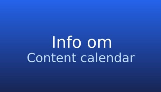 Gråt informationskort med begrebet content calendar og kort definition