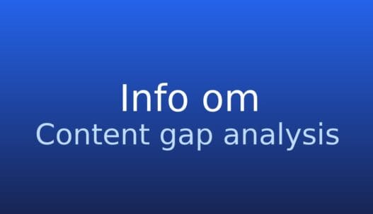 Informationskort med termen content gap analysis og kort definition