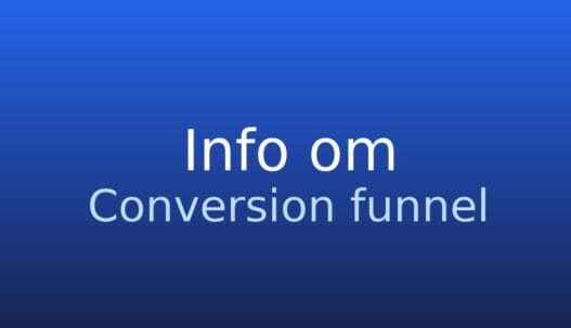 Neutralt gråt informationskort med teksten "conversion funnel" og kort forklaring af begrebet