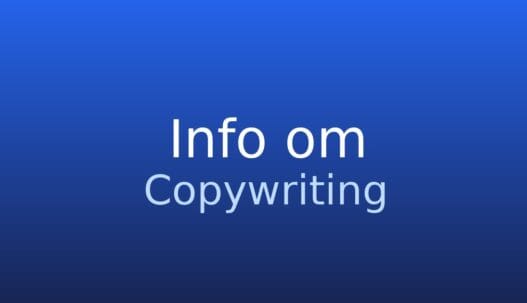 Gråt informationskort med teksten copywriting og kort definition af begrebet