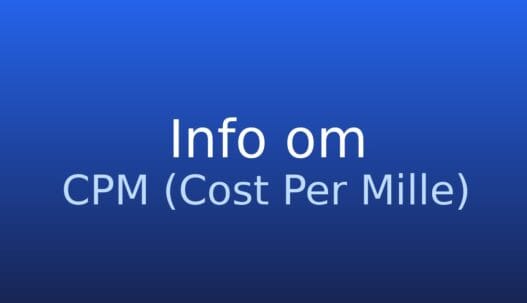 Informationskort med termen CPM (Cost Per Mille) og kort forklaring