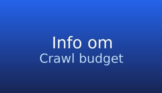 Neutralt gråt informationskort med begrebet crawl budget og kort forklaring