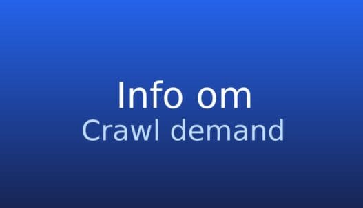 Informationskort med termen crawl demand og kort forklaring om søgemaskiners gennemsøgning