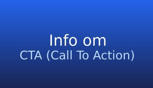Neutralt gråt informationskort med forklaringen af CTA, en opfordring til handling