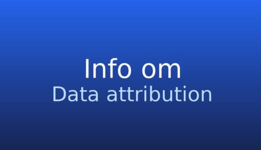 Gråt informationskort med termen data attribution og kort forklaring