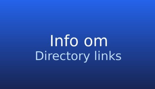 Informationskort med termen directory links og kort forklaring om kataloglinks