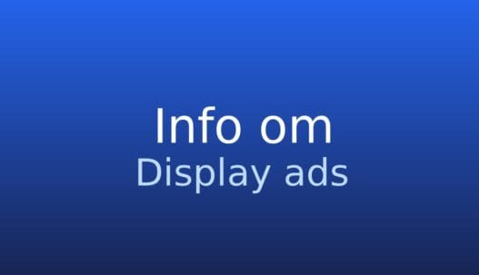 Informationskort med termen display ads og kort forklaring på digitale visningsannoncer
