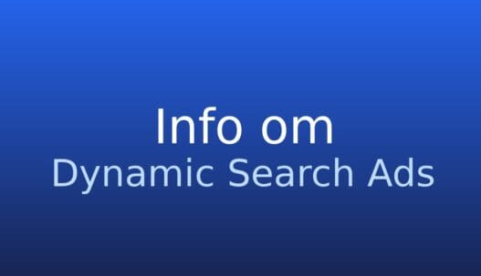Informationskort med termen Dynamic Search Ads og kort forklaring