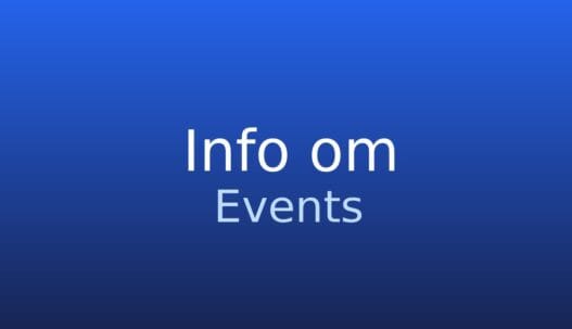 Informationskort med ordbogstermen "Events" og kort forklaring om digitale hændelser