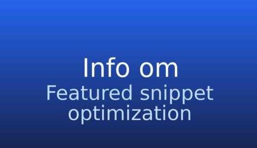 Informationskort om featured snippet-optimering, der øger chancen for at blive vist som udvalgt svar i Google