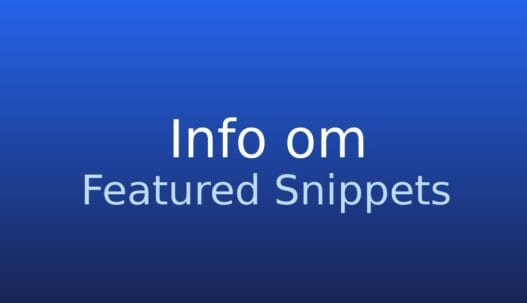 Informationskort om featured snippets som fremhævede svarbokse i Googles søgeresultater