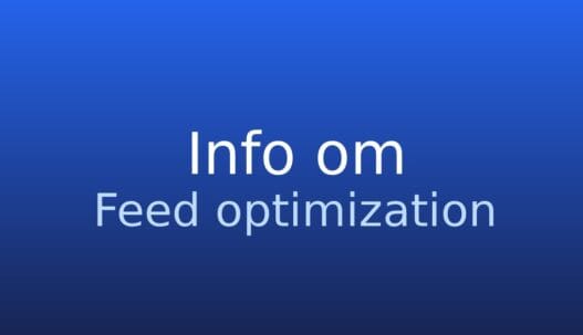 Informationskort med termen feed optimization og kort definition om forbedring af produktdata