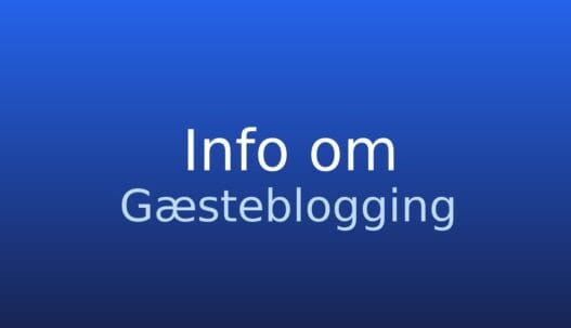 Informationskort med ordet gæsteblogging og kort forklaring af begrebet