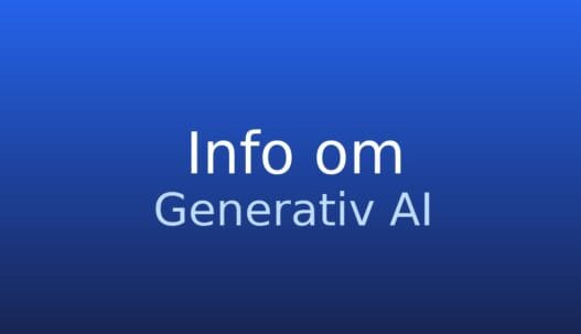 Informationskort med termen generativ AI og kort definition af begrebet