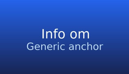 Gråt informationskort med begrebet generic anchor og kort forklaring af uspecifik ankertekst