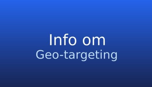 Informationskort om geo-targeting med kort definition af geografisk målretning