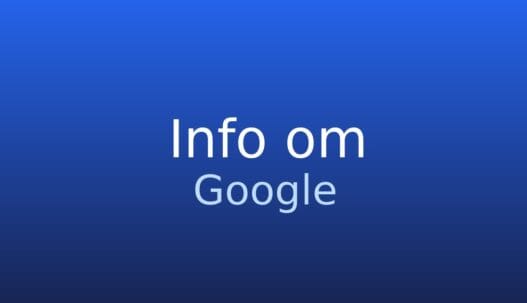 Gråt informationskort med ordet Google og en kort forklaring af termen