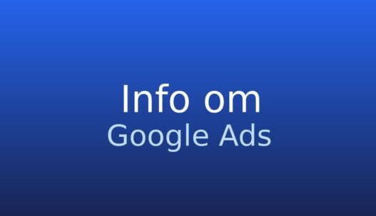 Informationskort med ordbogstermen Google Ads og kort forklaring