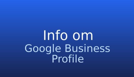 Informationskort om Google Business Profile, Googles gratis virksomhedsprofil