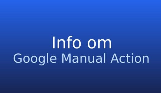 Informationskort om Google Manual Action og manuel sanktion i Google Søgning