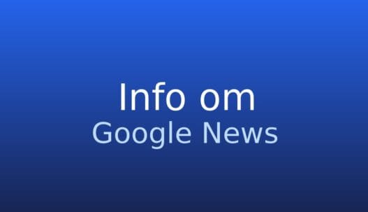 Informationskort med begrebet Google News og kort forklaring om nyhedsplatformen
