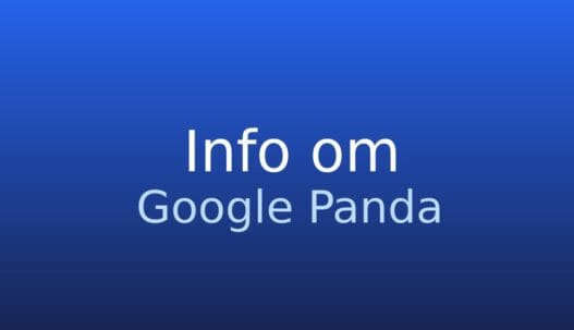 Informationskort om Google Panda, en Googlesøgning-opdatering fra 2011 om indholdskvalitet
