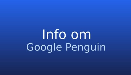 Informationskort med begrebet Google Penguin og forklaring af søgealgoritmeopdatering