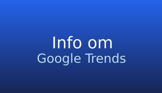 Informationskort om Google Trends med kort definition af søgeinteresse over tid