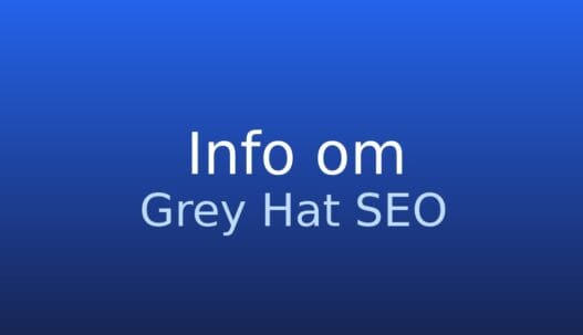 Gråt informationskort med termen Grey Hat SEO og kort forklaring af begrebet