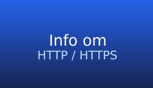 Informationskort med termen HTTP og HTTPS, protokoller til sikker dataoverførsel